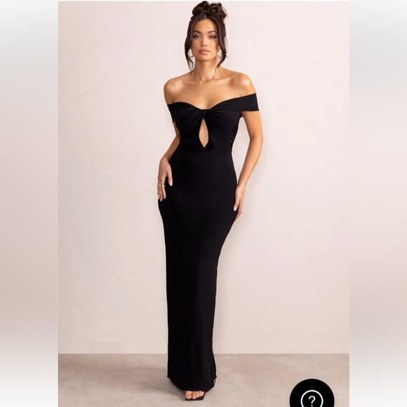 Club L London ARIELLA Bottle Green One Shoulder Twist Front Maxi Dress - Picture 3 of 7